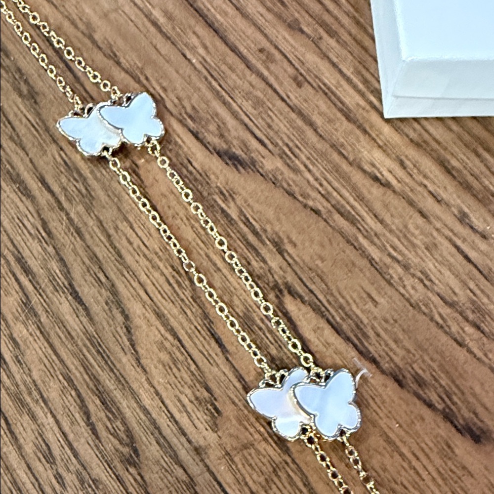 Delicate Gold Butterfly Necklace - Picture 6 of 6